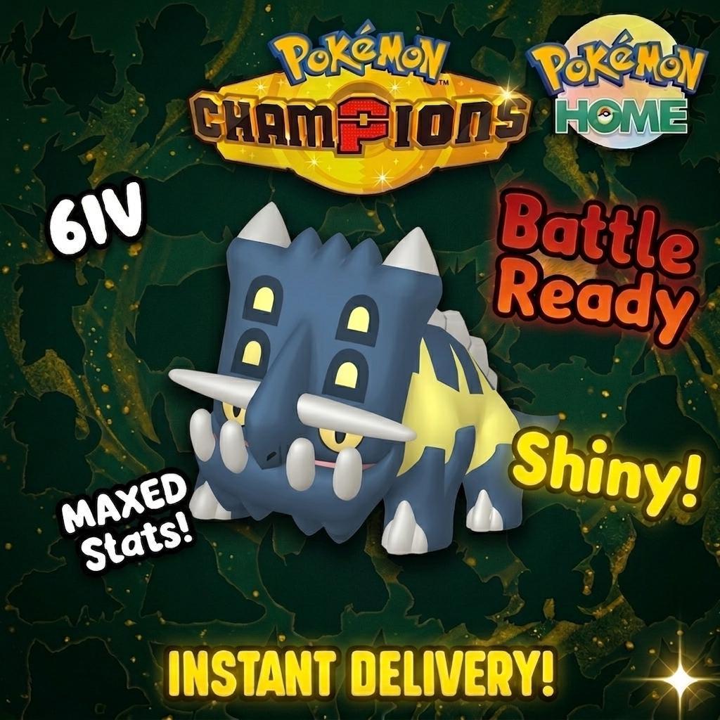 Shiny Bastiodon Pokémon Champions 6IV Competitive Battle Ready - Pokémon HOME digital Pokémon trade by PokeTradingShop