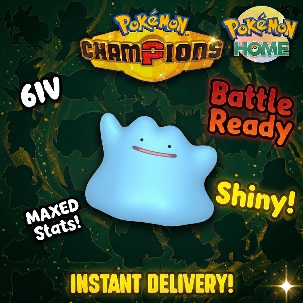 Shiny Ditto Pokémon Champions 6IV Competitive Battle Ready - Pokémon HOME digital Pokémon trade by PokeTradingShop