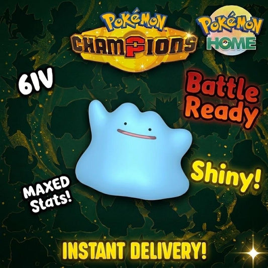 Shiny Ditto Pokémon Champions 6IV Competitive Battle Ready
