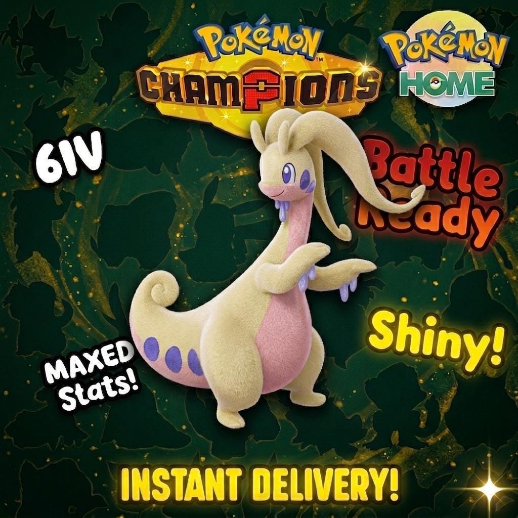 Shiny Goodra Pokémon Champions 6IV Competitive Battle Ready - Pokémon HOME digital Pokémon trade by PokeTradingShop