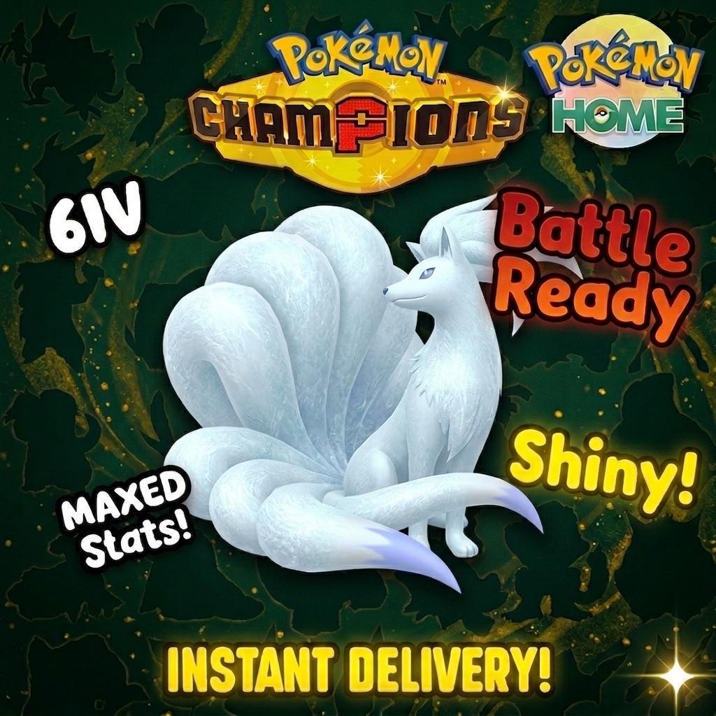 Shiny Ninetales Pokémon Champions 6IV Competitive Battle Ready - Pokémon HOME digital Pokémon trade by PokeTradingShop