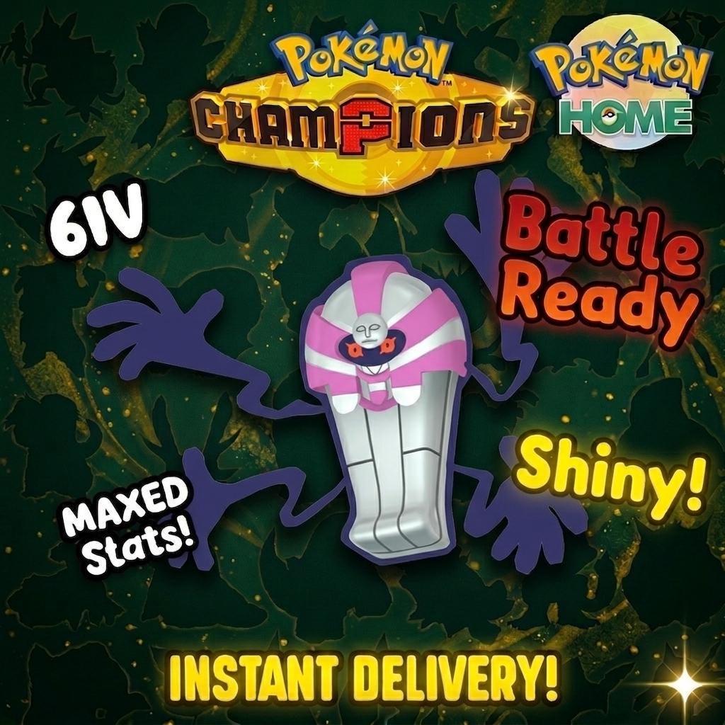 Shiny Cofagrigus Pokémon Champions 6IV Competitive Battle Ready - Pokémon HOME digital Pokémon trade by PokeTradingShop