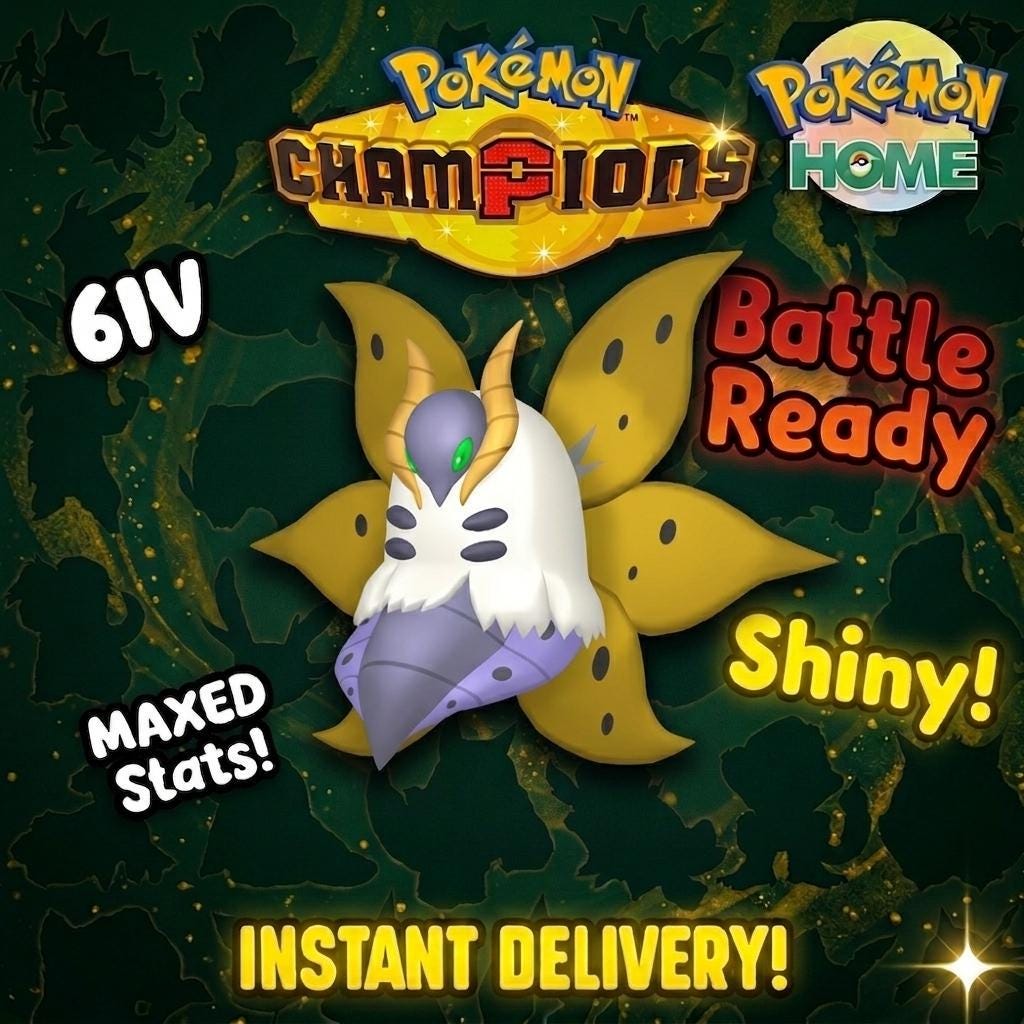 Shiny Volcarona Pokémon Champions 6IV Competitive Battle Ready - Pokémon HOME digital Pokémon trade by PokeTradingShop