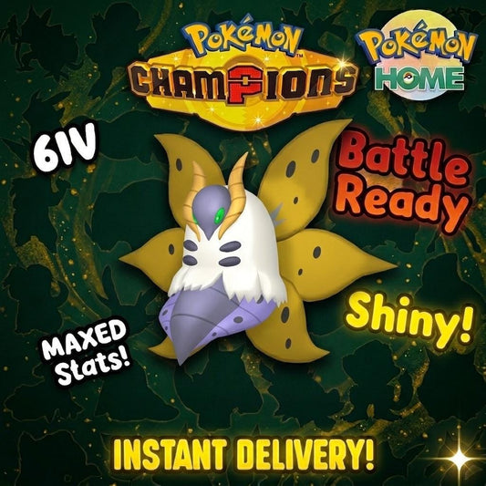 Shiny Volcarona Pokémon Champions 6IV Competitive Battle Ready - Pokémon HOME digital Pokémon trade by PokeTradingShop