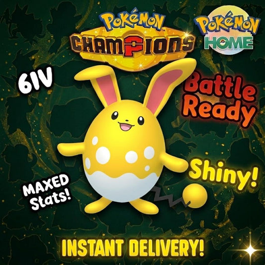 Shiny Azumarill Pokémon Champions 6IV Competitive Battle Ready - Pokémon HOME digital Pokémon trade by PokeTradingShop