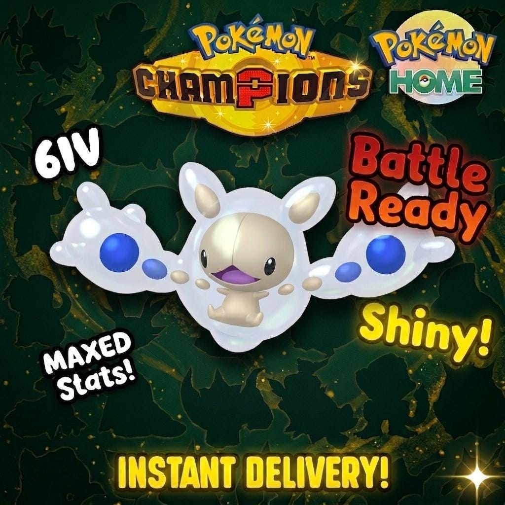 Shiny Reuniclus Pokémon Champions 6IV Competitive Battle Ready - Pokémon HOME digital Pokémon trade by PokeTradingShop