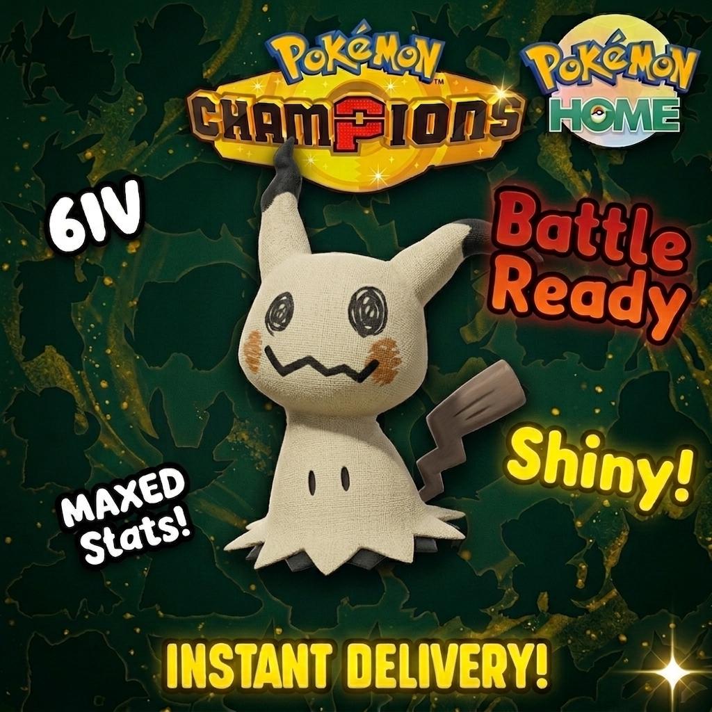Shiny Mimikyu Pokémon Champions 6IV Competitive Battle Ready