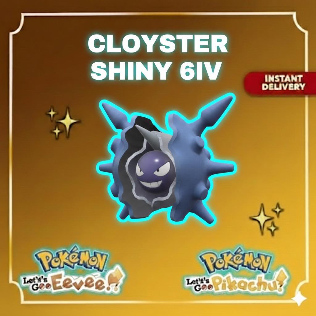Shiny CLOYSTER Pokémon Lets Go Pikachu Eevee 6IV Competitive Battle Ready - Pokémon Let's Go Pikachu & Eevee digital Pokémon