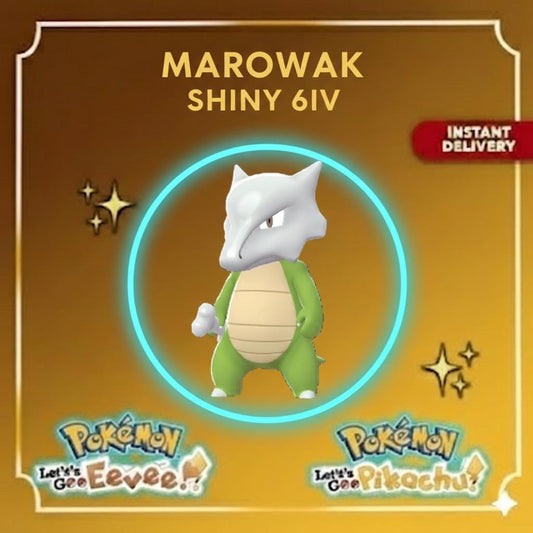 Shiny Marowak Lets Go Pikachu Eevee 6IV Competitive Battle Ready