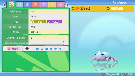 SHINY 6IV SPINARAK Pokemon Brilliant Diamond Shining Pearl 6IV Competitive Battle - Pokémon Brilliant Diamond & Shining Pearl