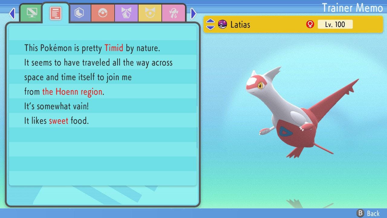 NON SHINY 6IV LATIAS Pokémon Brilliant Diamond and Shining Pearl 6IV Pokemon - Pokémon Brilliant Diamond & Shining Pearl