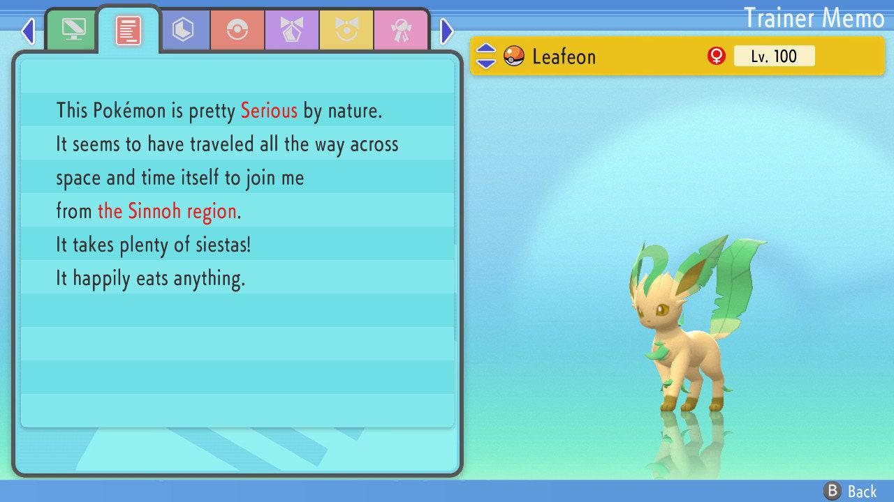 SHINY 6IV LEAFEON Pokemon Brilliant Diamond Shining Pearl 6IV Competitive Battle - Pokémon Brilliant Diamond & Shining Pearl