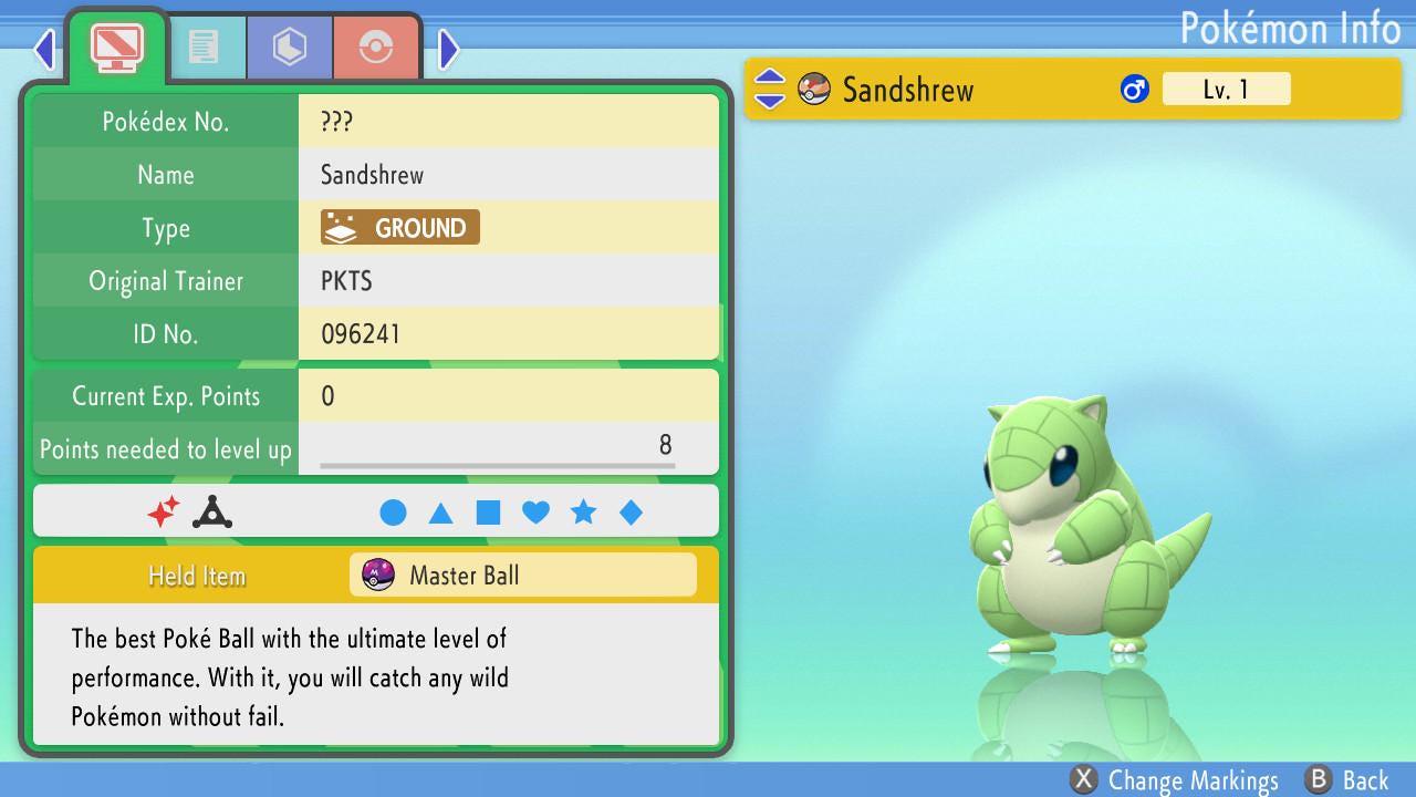 Shiny SANDSHREW Pokemon Brilliant Diamond Shining Pearl 6IV Competitive Battle - Pokémon Brilliant Diamond & Shining Pearl