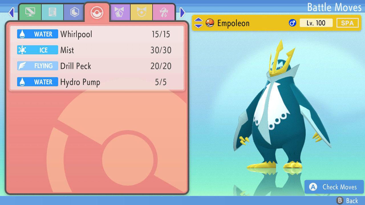 SHINY 6IV EMPOLEON Pokemon Brilliant Diamond Shining Pearl 6IV Competitive Battle - Pokémon Brilliant Diamond & Shining Pearl