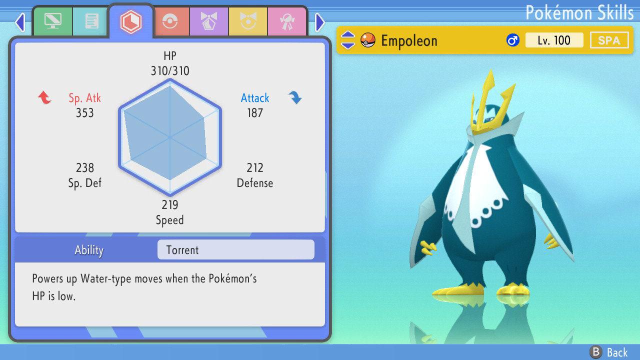 SHINY 6IV EMPOLEON Pokemon Brilliant Diamond Shining Pearl 6IV Competitive Battle - Pokémon Brilliant Diamond & Shining Pearl