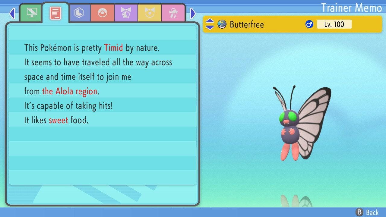 SHINY 6IV BUTTERFREE Pokemon Brilliant Diamond Shining Pearl 6IV Competitive - Pokémon Brilliant Diamond & Shining Pearl