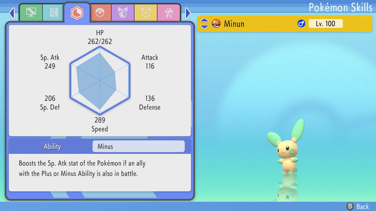 SHINY 6IV MINUN Pokémon Brilliant Diamond and Shining Pearl 6IV Competitive Battle - Pokémon Brilliant Diamond & Shining