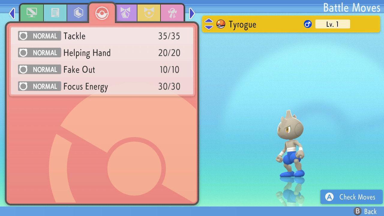 SHINY 6IV TYROGUE Pokemon Brilliant Diamond Shining Pearl 6IV Competitive Battle - Pokémon Brilliant Diamond & Shining Pearl