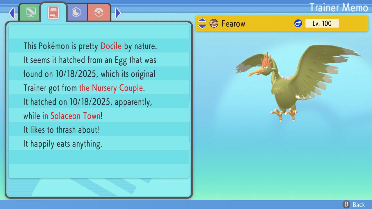 Shiny FEAROW Pokemon Brilliant Diamond Shining Pearl 6IV Competitive Battle Ready - Pokémon Brilliant Diamond & Shining Pearl
