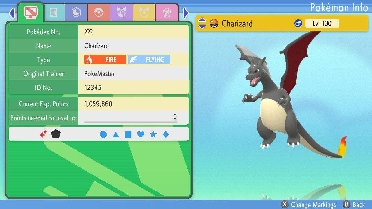SHINY 6IV CHARIZARD Pokemon Brilliant Diamond Shining Pearl 6IV Competitive Battle - Pokémon Scarlet & Violet digital Pokémon