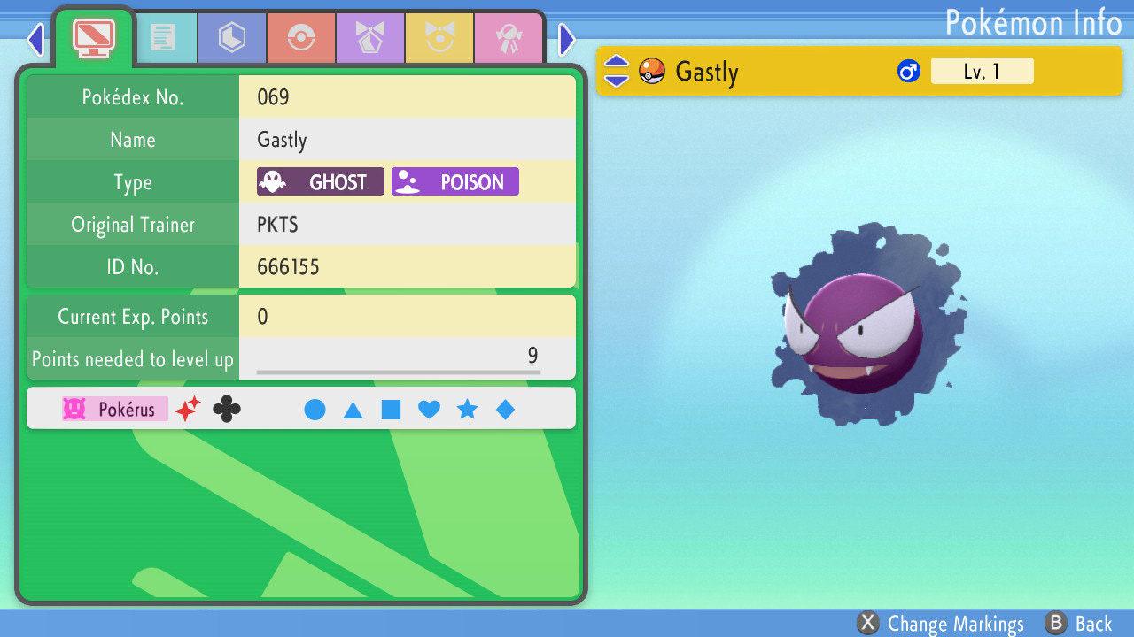 SHINY 6IV GASTLY Pokémon Brilliant Diamond and Shining Pearl 6IV Competitive - Pokémon Brilliant Diamond & Shining Pearl