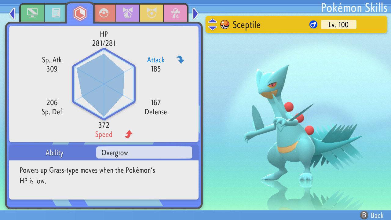 SHINY 6IV SCEPTILE Pokemon Brilliant Diamond Shining Pearl 6IV Competitive Battle - Pokémon Brilliant Diamond & Shining Pearl