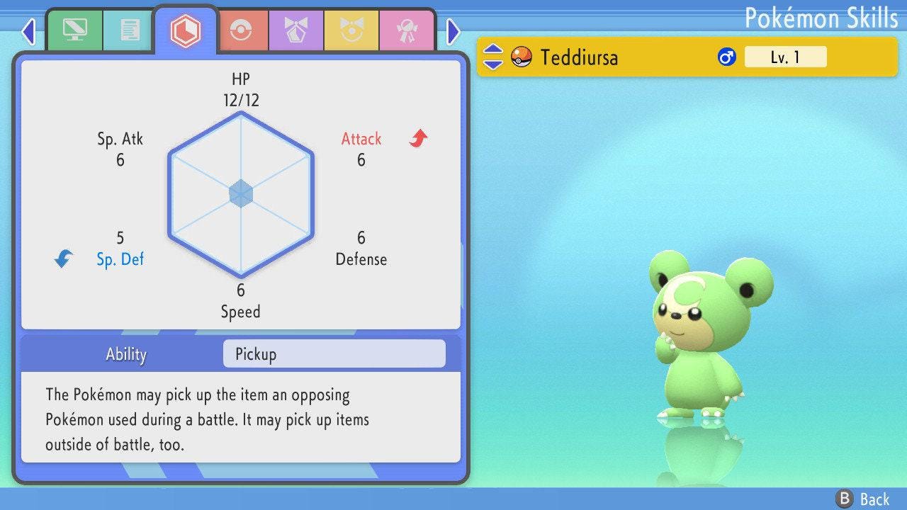 SHINY 6IV TEDDIURSA Pokemon Brilliant Diamond Shining Pearl 6IV Competitive Battle - Pokémon Brilliant Diamond & Shining