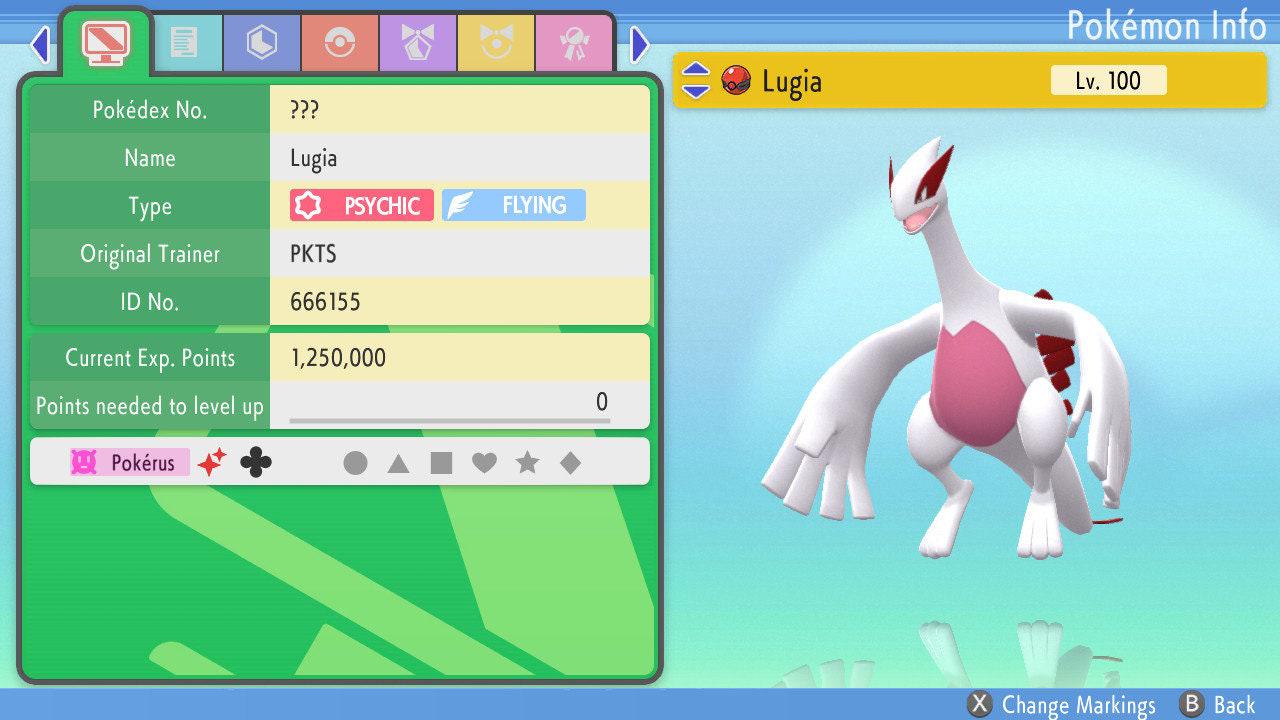 SHINY 6IV LUGIA Pokémon Brilliant Diamond Shining Pearl 6IV Competitive Battle - Pokémon Scarlet & Violet digital Pokémon