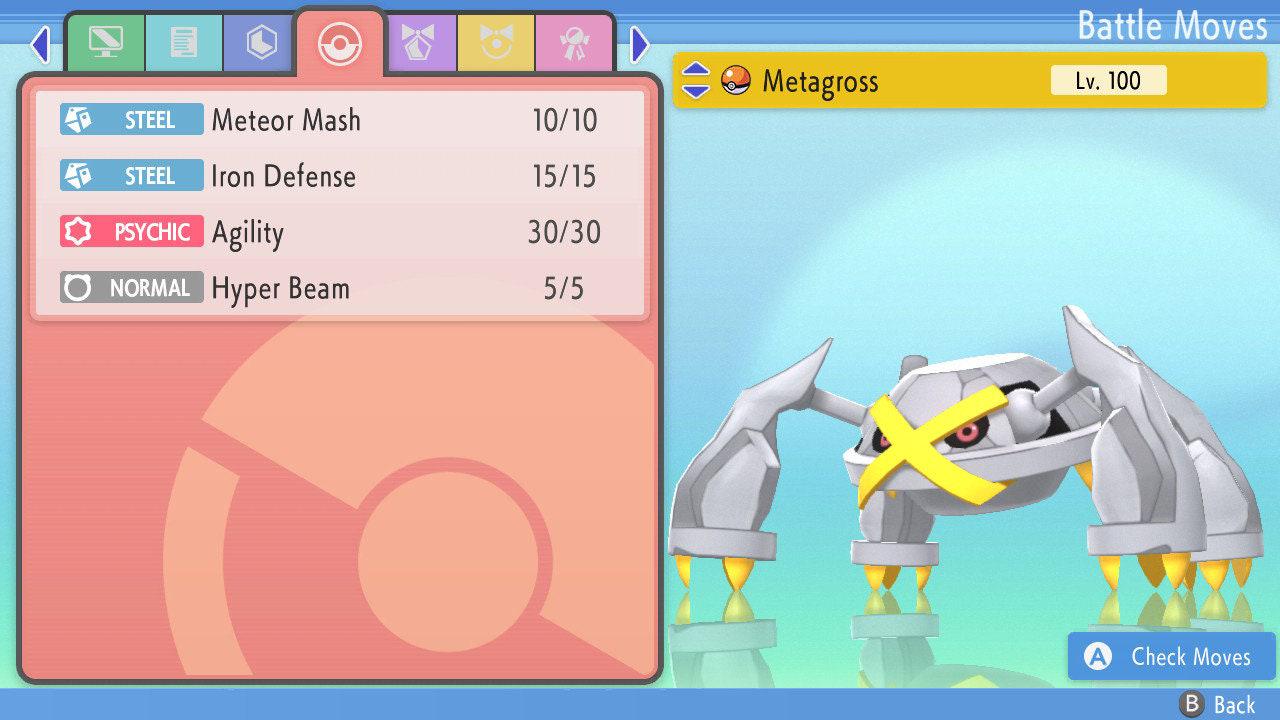 SHINY 6IV METAGROSS Pokemon Brilliant Diamond Shining Pearl 6IV Competitive Battle - Pokémon Brilliant Diamond & Shining