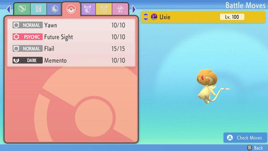 SHINY 6IV UXIE Pokemon Brilliant Diamond Shining Pearl 6IV Competitive Battle Ready