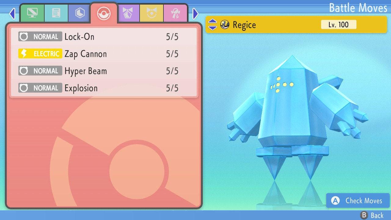 SHINY 6IV REGICE Pokemon Brilliant Diamond Shining Pearl 6IV Competitive Battle - Pokémon Brilliant Diamond & Shining Pearl