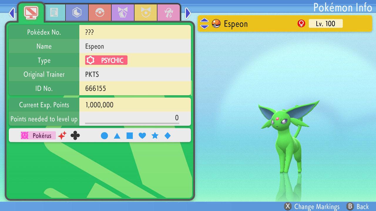 SHINY 6IV ESPEON Pokemon Brilliant Diamond Shining Pearl 6IV Competitive Battle - Pokémon Brilliant Diamond & Shining Pearl
