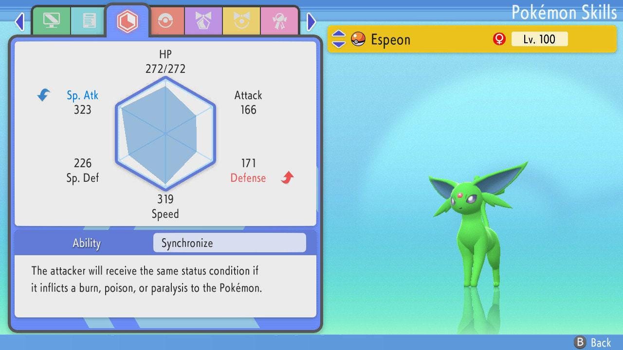 SHINY 6IV ESPEON Pokemon Brilliant Diamond Shining Pearl 6IV Competitive Battle - Pokémon Brilliant Diamond & Shining Pearl