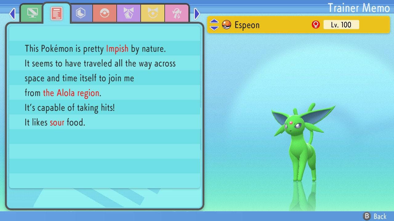 SHINY 6IV ESPEON Pokemon Brilliant Diamond Shining Pearl 6IV Competitive Battle Ready – image 4