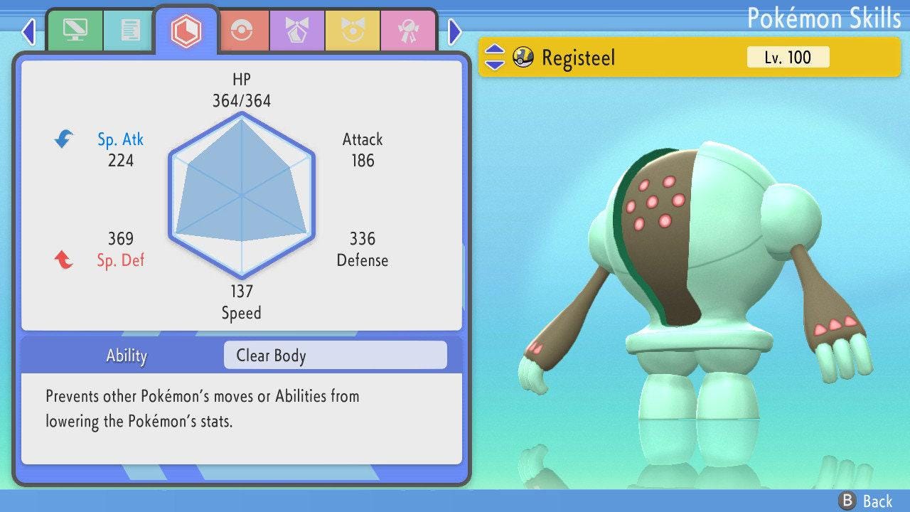 SHINY 6IV REGISTEEL Pokemon Brilliant Diamond Shining Pearl 6IV Competitive Battle - Pokémon Brilliant Diamond & Shining