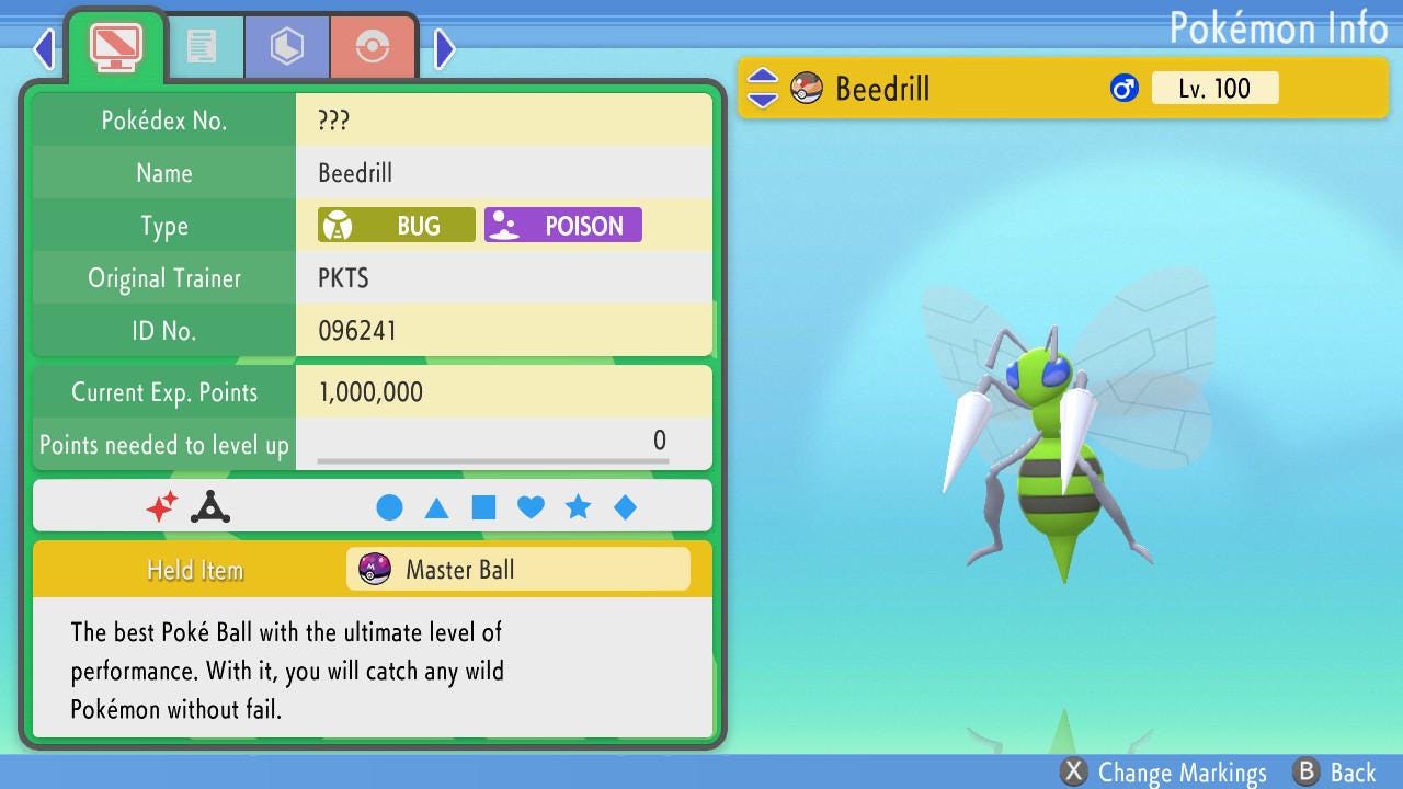 Shiny BEEDRILL Pokemon Brilliant Diamond Shining Pearl 6IV Competitive Battle - Pokémon Brilliant Diamond & Shining Pearl