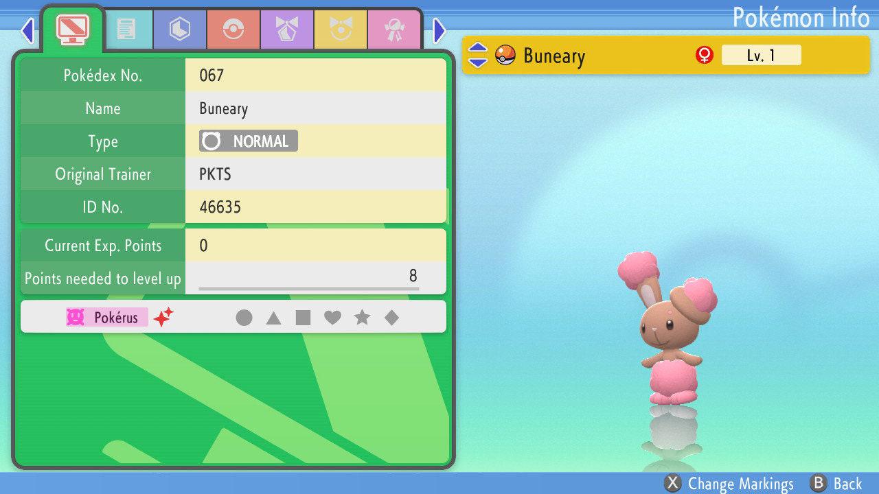 Shiny Buneary 6IV Switch 2 BDSP Pokémon Brilliant Diamond Shining Pearl Battle - Pokémon Brilliant Diamond & Shining Pearl