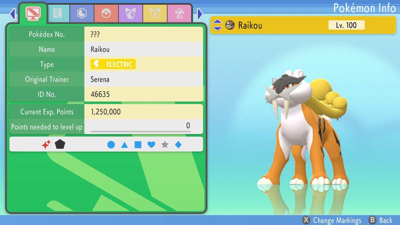 SHINY 6IV RAIKOU Pokemon Brilliant Diamond Shining Pearl 6IV Competitive Battle - Pokémon Brilliant Diamond & Shining Pearl