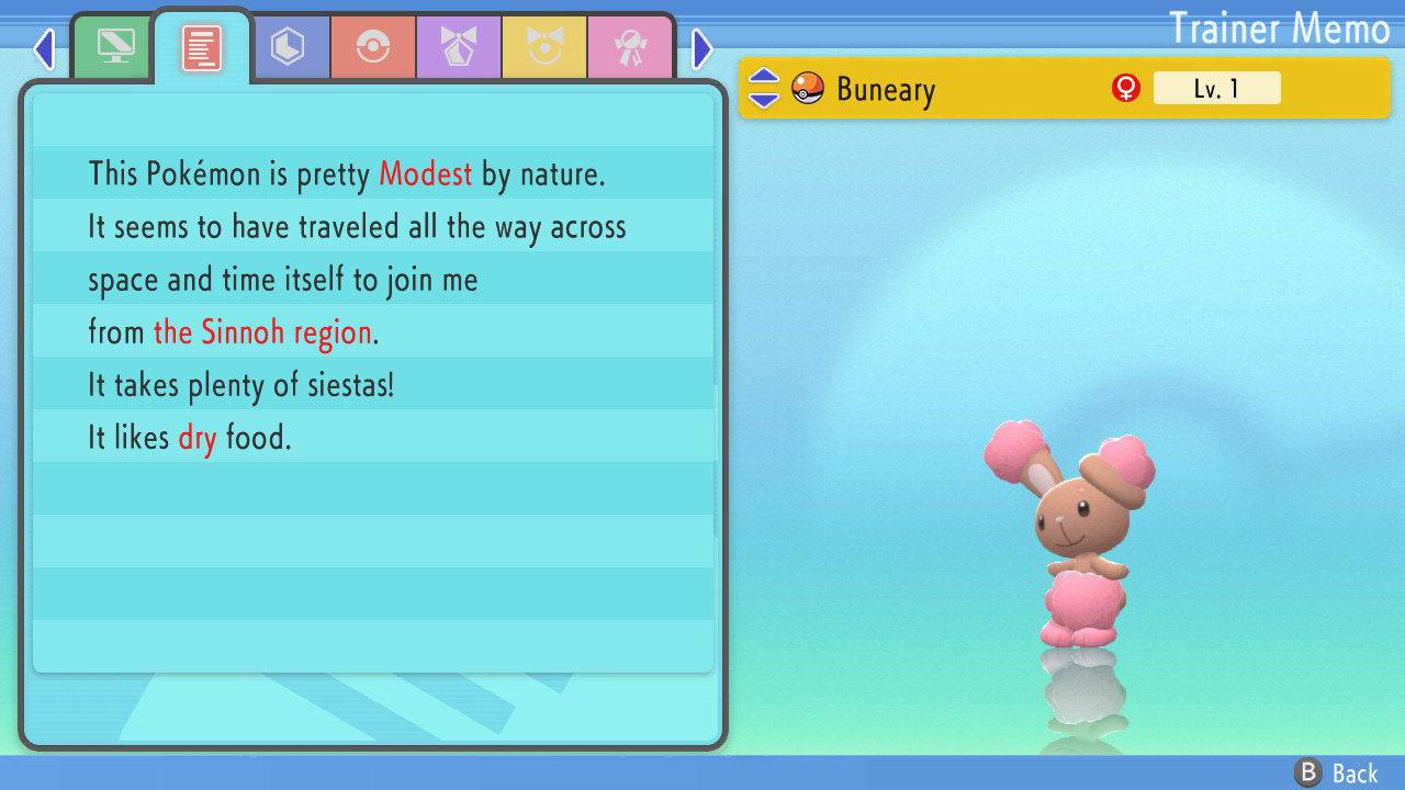 Shiny Buneary 6IV Switch 2 BDSP Pokémon Brilliant Diamond Shining Pearl Battle - Pokémon Brilliant Diamond & Shining Pearl