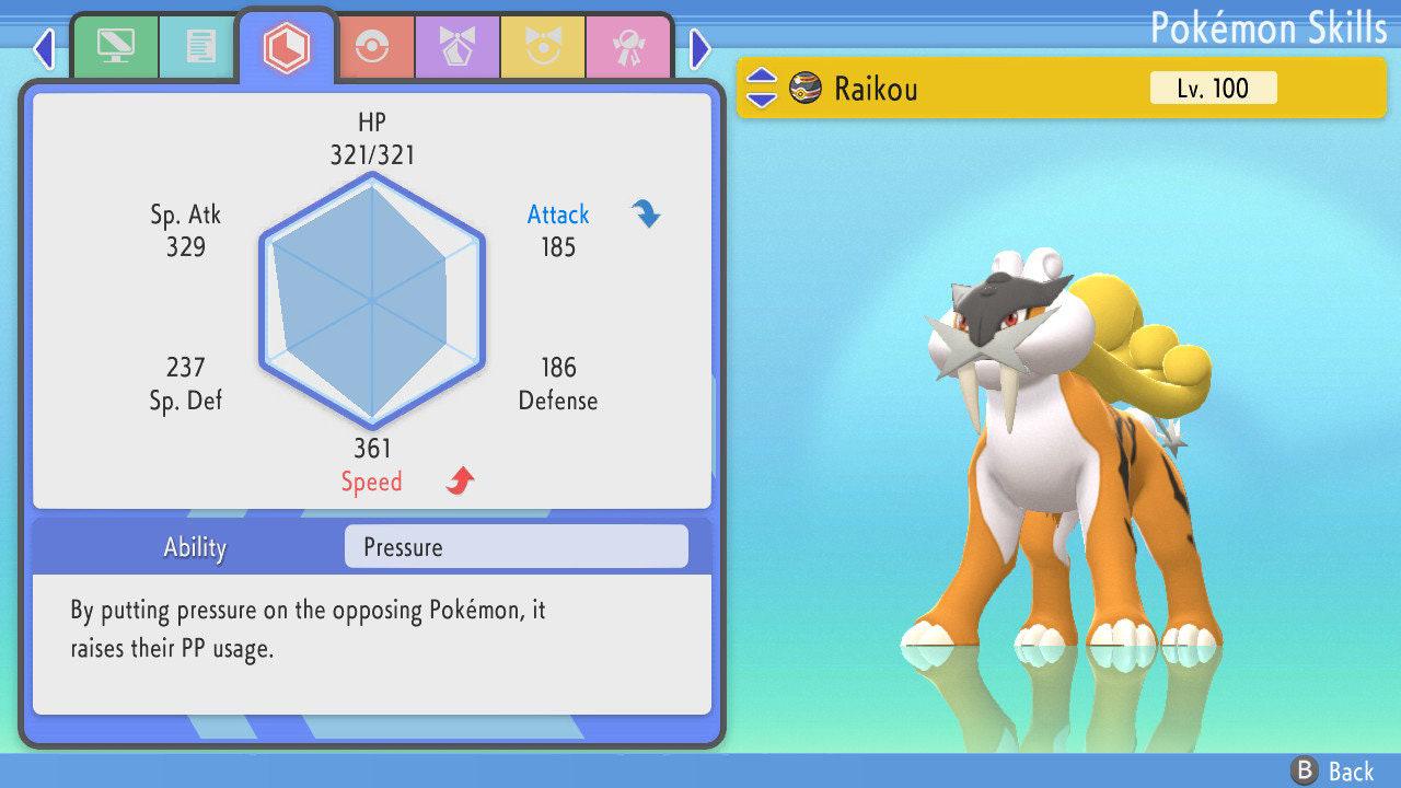 SHINY 6IV RAIKOU Pokemon Brilliant Diamond Shining Pearl 6IV Competitive Battle - Pokémon Brilliant Diamond & Shining Pearl