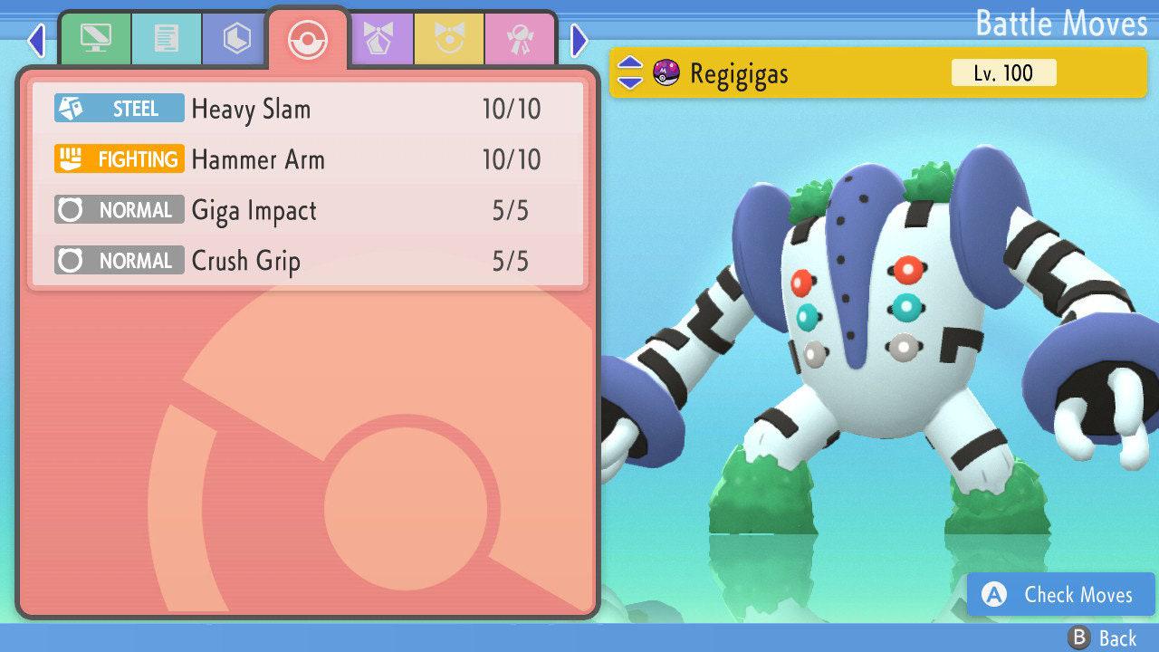 SHINY 6IV REGIGIGAS Pokemon Brilliant Diamond Shining Pearl 6IV Competitive Battle - Pokémon Brilliant Diamond & Shining