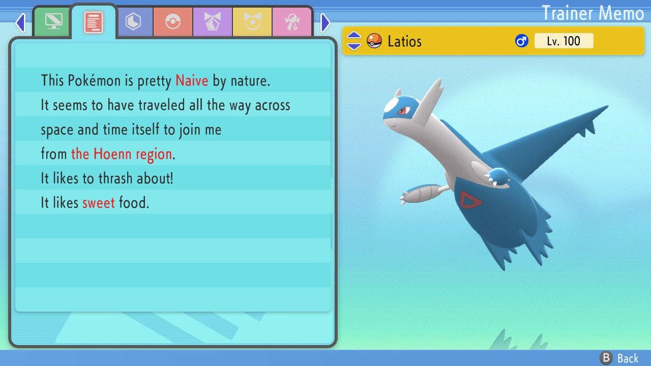 NON SHINY 6IV LATIOS Pokémon Brilliant Diamond and Shining Pearl 6IV Pokemon - Pokémon Brilliant Diamond & Shining Pearl