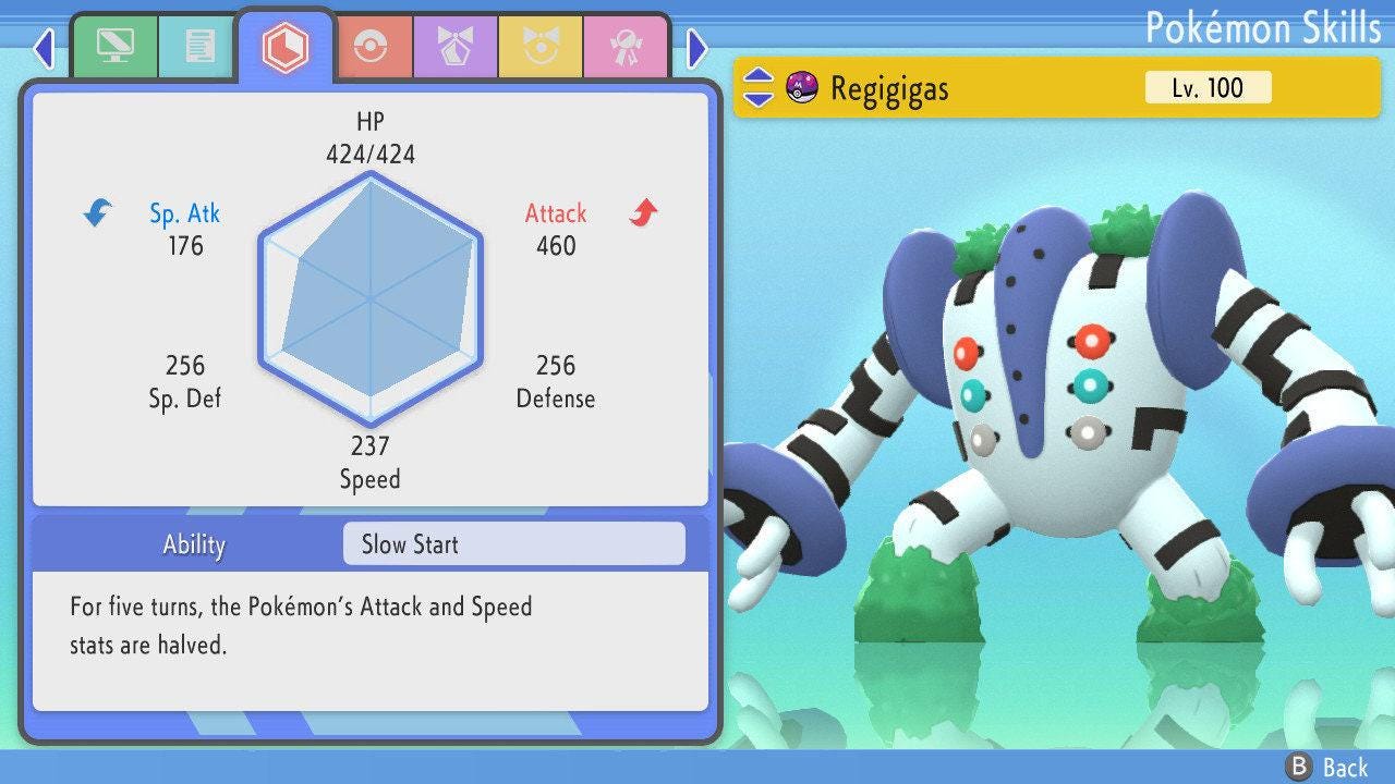 SHINY 6IV REGIGIGAS Pokemon Brilliant Diamond Shining Pearl 6IV Competitive Battle - Pokémon Brilliant Diamond & Shining