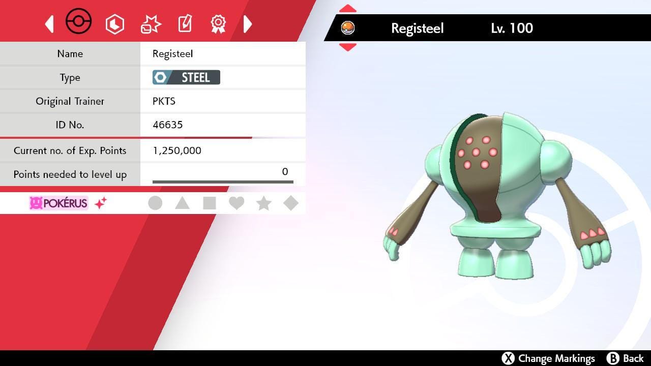 Shiny REGISTEEL Pokemon Sword Shield 6IV Competitive Battle Ready - Pokémon Sword & Shield digital Pokémon trade by