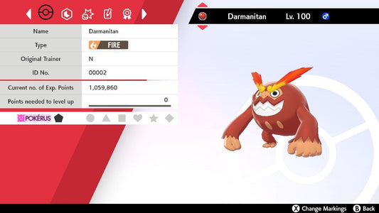 N’S DARMANITAN Event 6IV Pokemon Sword Shield 6IV Competitive Battle Ready - Pokémon Sword & Shield digital Pokémon trade by