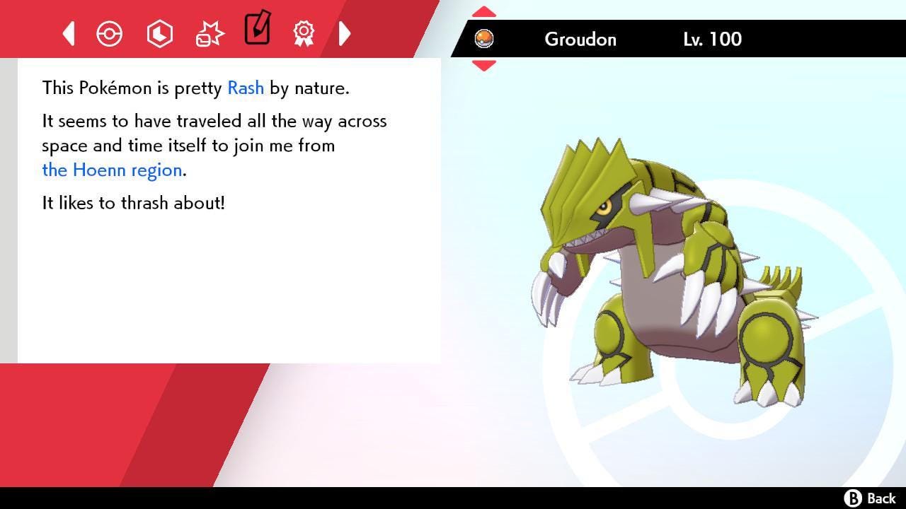 Shiny GROUDON Pokemon Sword Shield 6IV Competitive Battle Ready - Pokémon Sword & Shield digital Pokémon trade image 4