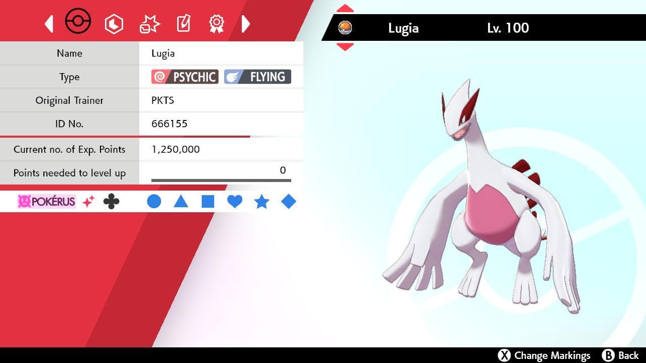 Shiny LUGIA Pokemon Sword Shield 6IV Competitive Battle Ready - Pokémon Sword & Shield digital Pokémon trade by