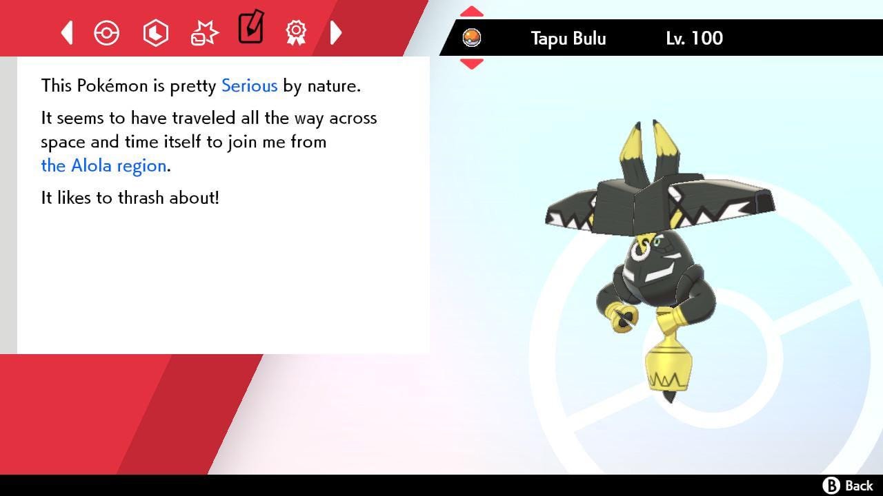 Shiny 6IV TAPU BULU Pokemon Sword Shield 6IV Competitive Battle Ready - Pokémon Sword & Shield digital Pokémon trade image 4