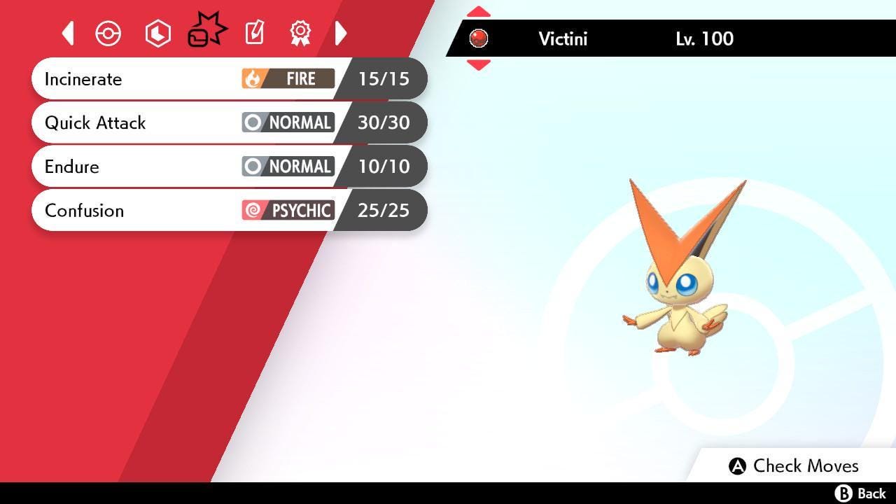 Non Shiny VICTINI Pokémon Sword and Shield 6IV Pokemon Non Competitive Battle - Pokémon Sword & Shield digital Pokémon trade
