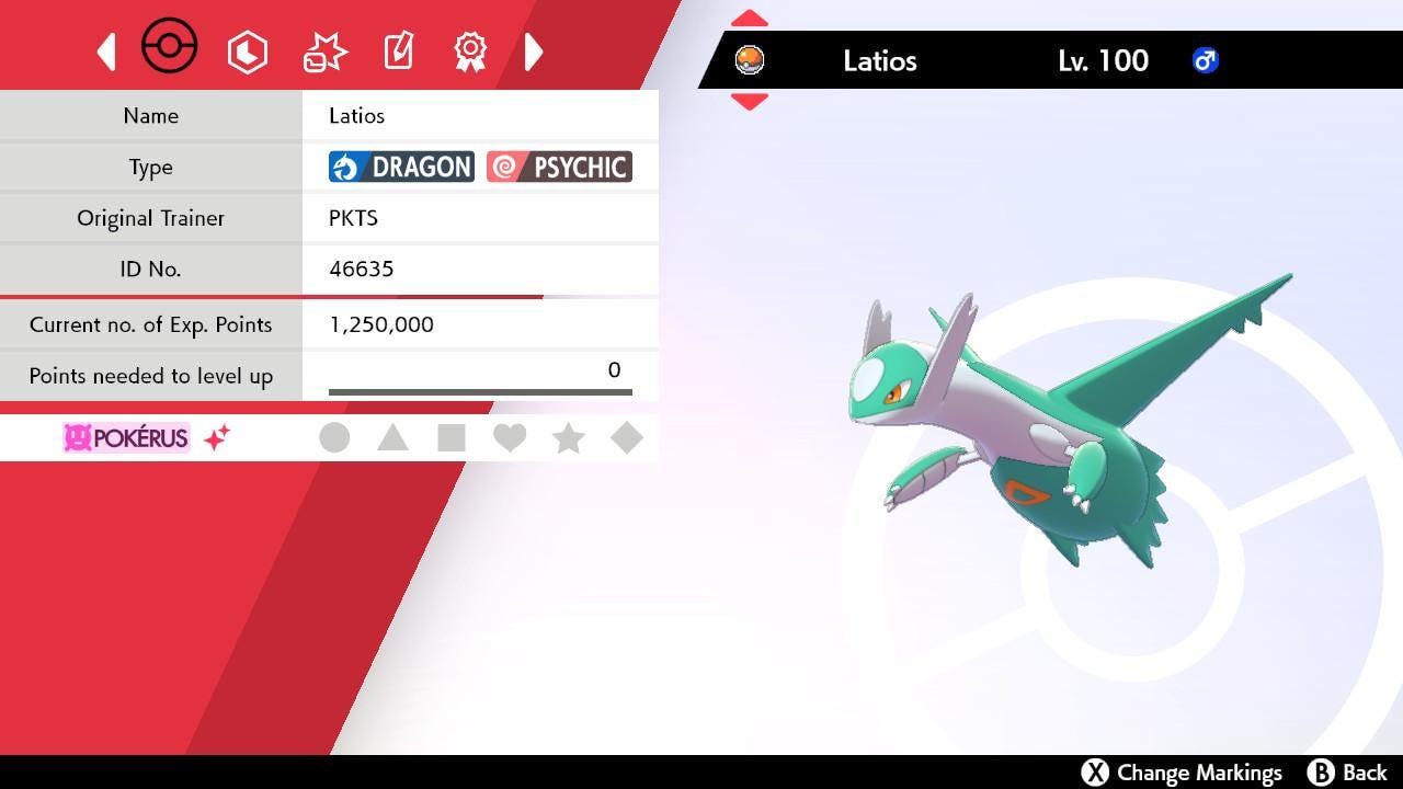 Shiny LATIOS Pokemon Sword Shield 6IV Competitive Battle Ready - Pokémon Sword & Shield digital Pokémon trade by